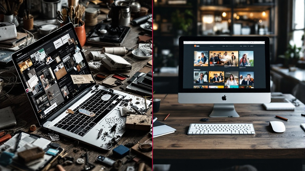 Before and after website transformation